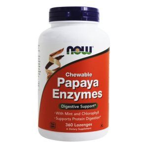 Papaya Enzyme 360 Lozenges NOW Foods